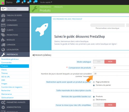 Cette option n'est pas suffisante, car il faudrait idéalement pouvoir modifier le champ date d'ajout du produit.