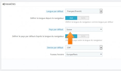 Le pays par défaut n'est pas l'élément prioritaire pour définir le pays par défaut dans la création d'adresse client.