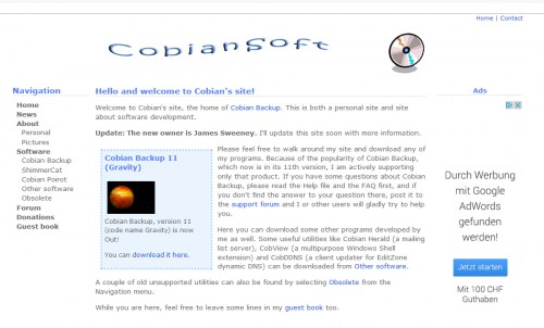 Cobian Backup est une solution de sauvegarde gratuite, pourquoi s'en priver ? Je l'utilise depuis de nombreuses années déjà et il donne vraiment satisfaction.