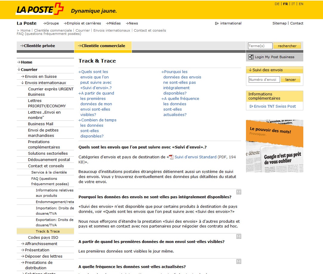 Comment envoyer un colis en suisse en provenance de l’étranger