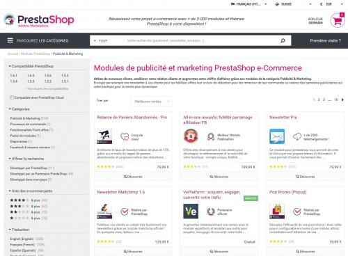 Une partie des modules marketing sont intéressants uniquement si vous avez déjà atteint un certain niveau... il est préférable d'acheter en priorité du trafic.