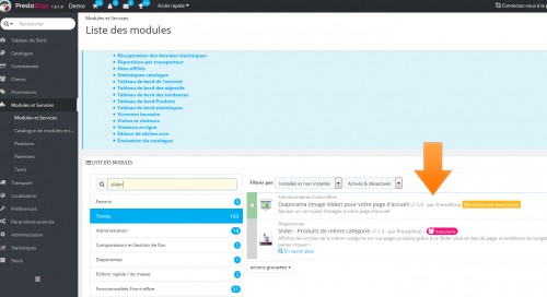 Si vous utilisez par exemple le diaporama par défaut de Prestashop au lieu d'un module spécifique de slider, vous aurez l'assurance de toujours avoir un module avec un contenu fonctionnel au fil des versions.