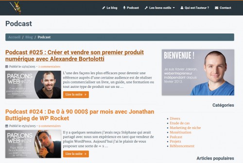 Xavier Jaleran reçoit régulièrement des invités, cela est très bénéfique de comprendre les réussites / échecs de projets et de pouvoir comparer cela à votre propre parcours.