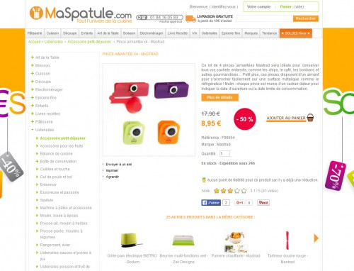 Incroyable... je prends un site au hasard... la 1ère fiche que je vois possède 2 partages Facebook. Mais qui pourrait avoir bien envie de partager ça sur les réseaux sociaux... Plus anodin comme produit c'est pas possible...