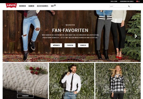 Chez Levi's, on affiche encore clairement une ambiance de Noël et de fêtes... on sent qu'il y'a une réelle volonté de mettre le client dans l'ambiance du moment (même si c'est déjà passé). Un bon exemple à suivre...