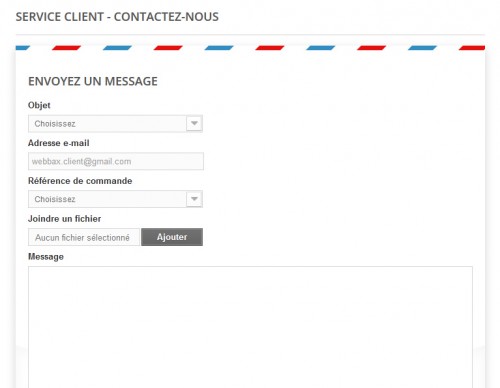 Le formulaire de contact de Prestashop est tout à fait fonctionnel, mais limité... si on veut le nom du client, prénom... rue, téléphone... difficile d'ajouter de nouveaux champs.