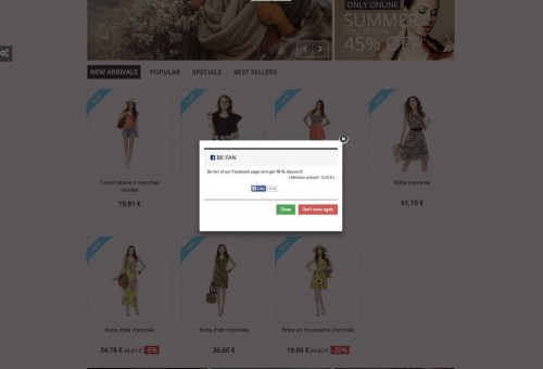 Vous pouvez aussi le faire avec une popup, qui ne laissera pas le visiteur indifférent.