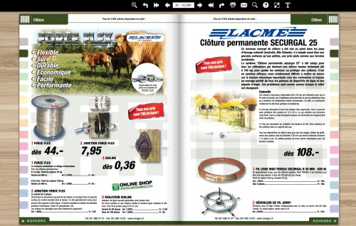 Par exemple l'image des bovins donne une toute autre allure à la présentation de la page, elle met dans le contexte le client. Sur une page produit aujourd'hui on voit rarement de la mise en contexte, même si cela n'est pas réellement utile ça plait à l'oeil.