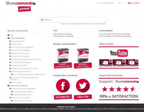 Une chose est certaine, Store Commander n'est pas avare en documentation et cela est un très bon point.