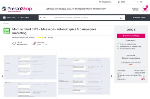 Module Prestashop Send SMS