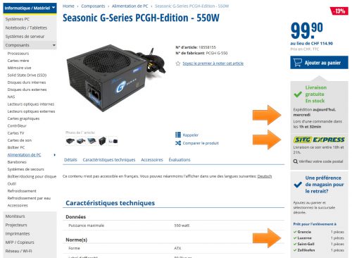 Avec toutes ces informations, on sent bien que la livraison va être précise et rapide et forcément sans surprise.
