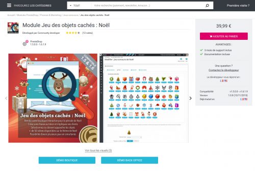 Module Prestashop Noël