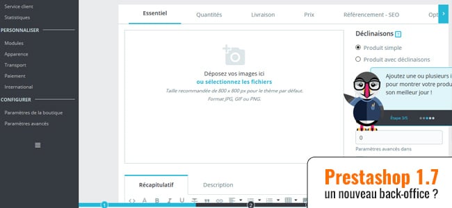 Prestashop 1.7 – Le back-office (ép.2)