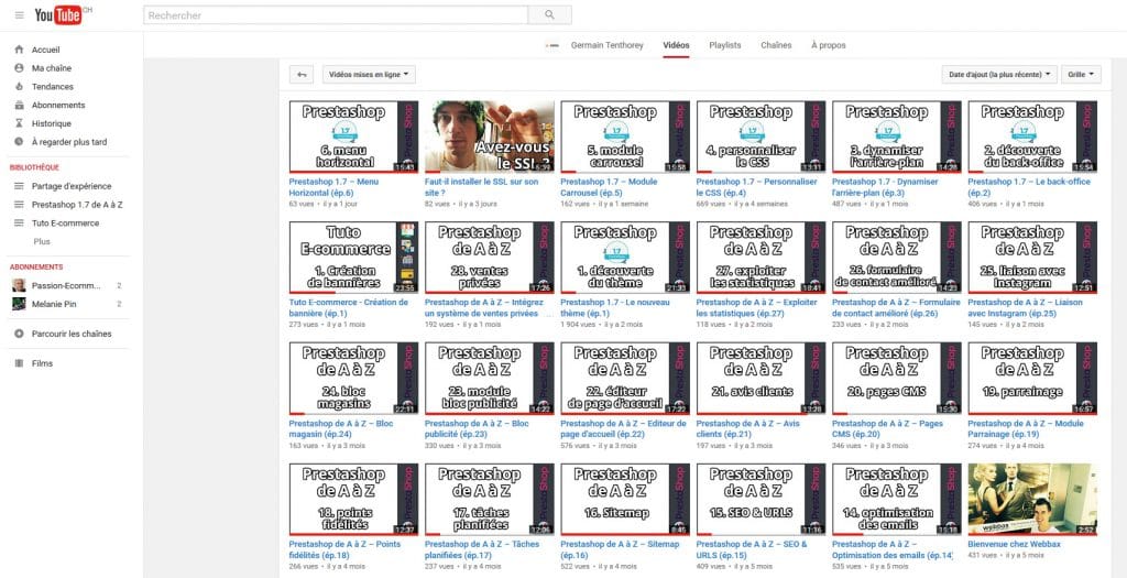 Entasser les vidéos