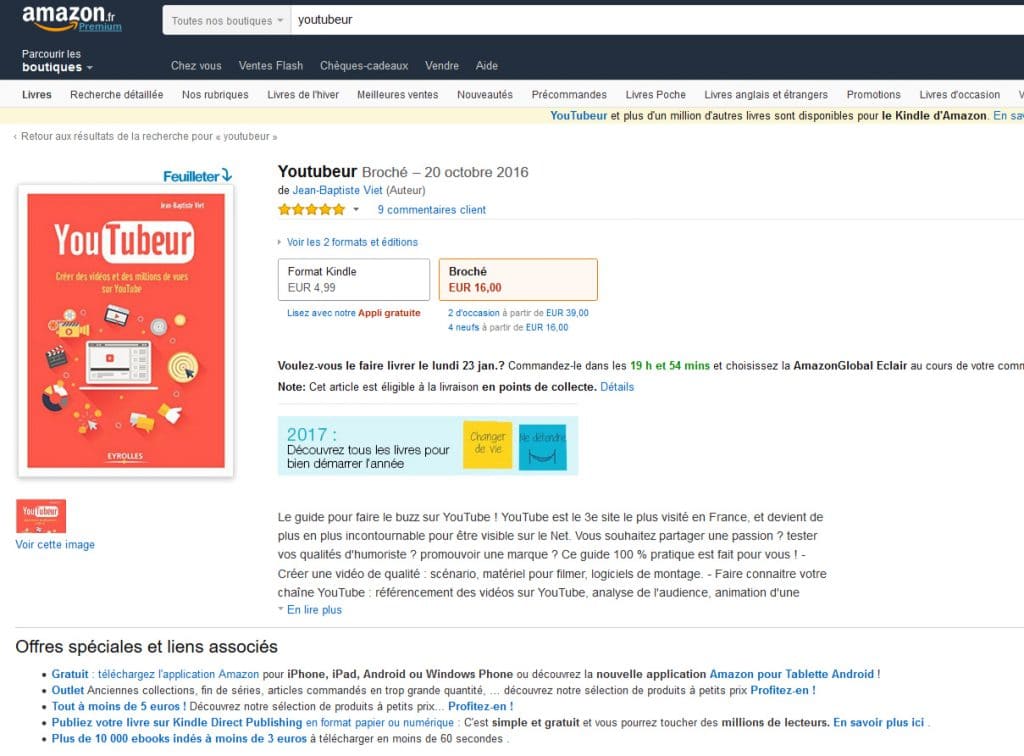 Livre Youtubeur