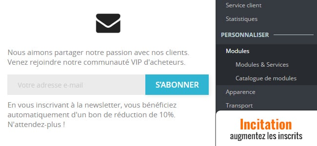 Inscription à la newsletter