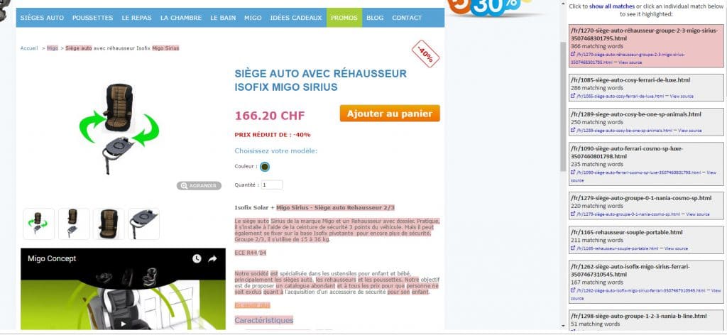Contenu texte copié