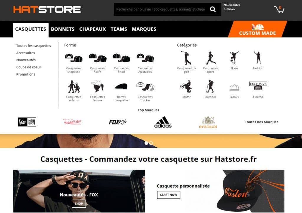 Hatstore e-commerce