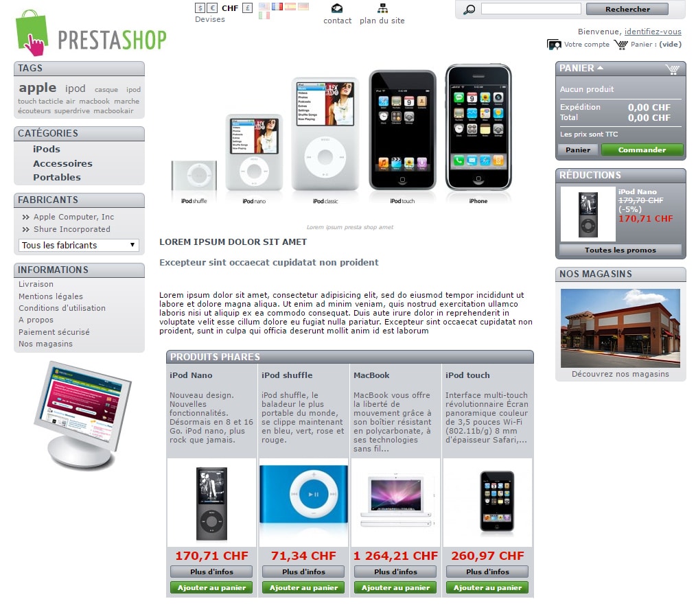 Prestashop Version 1.4