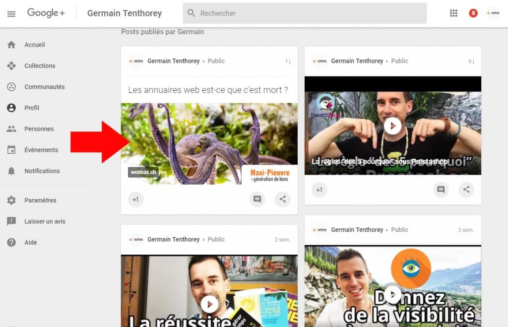 Google + Webbax