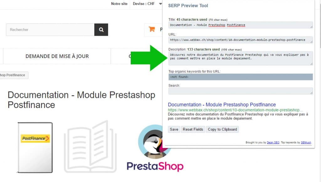 Optimiser la meta description