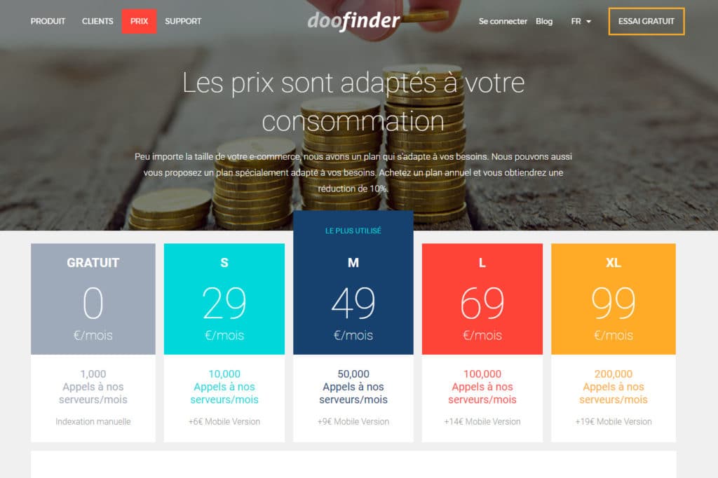 Doofinder les prix