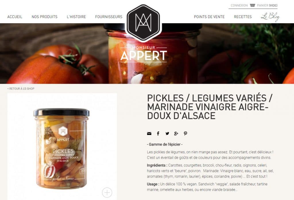 fiche produit prestashop