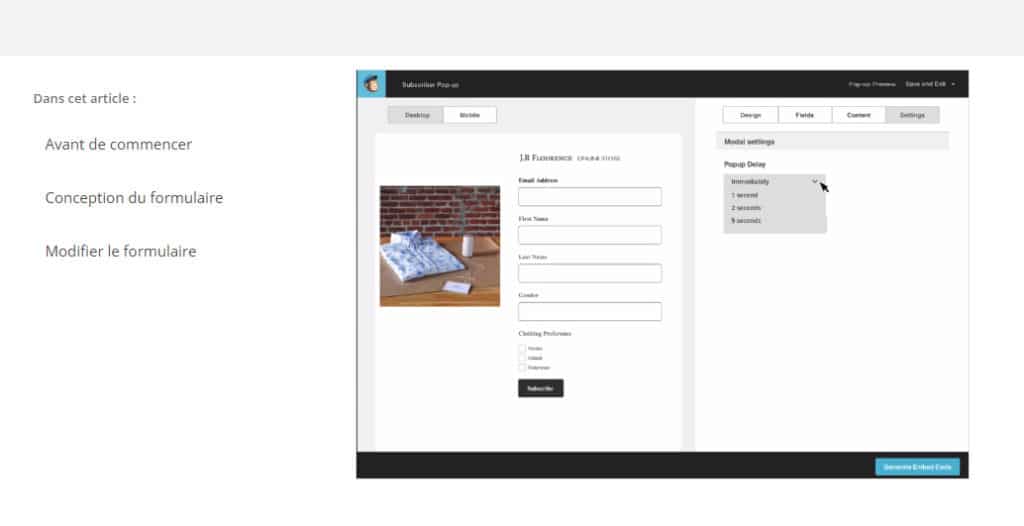 Popup Mailchimp