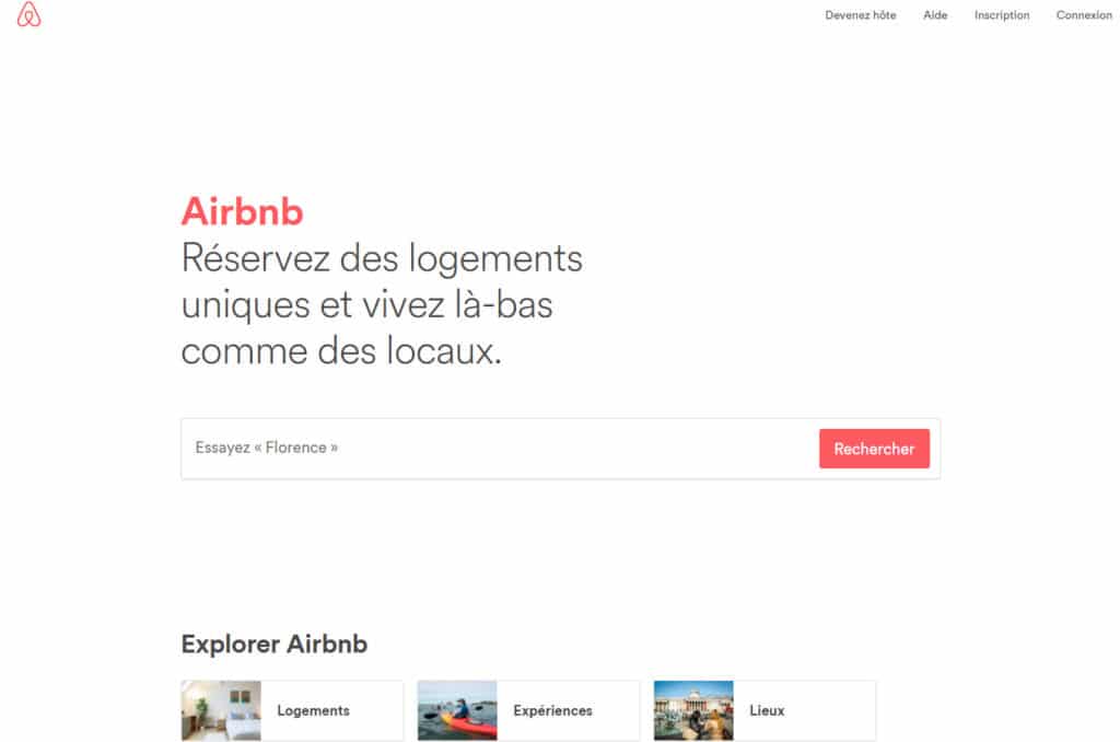 Airbnb interface