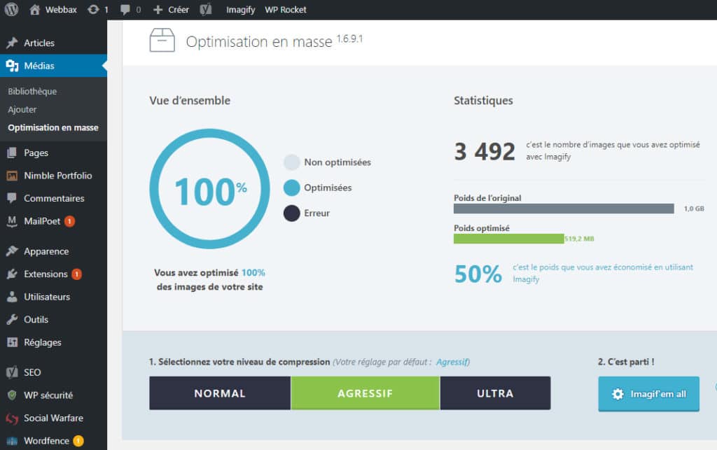 Compression des images