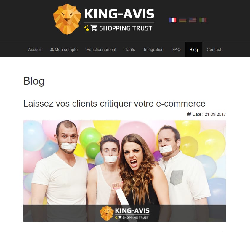 Critique site e-commerce