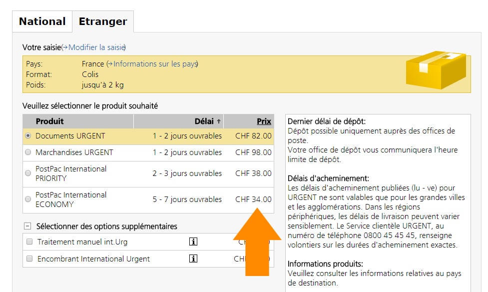 Expédition vers la France
