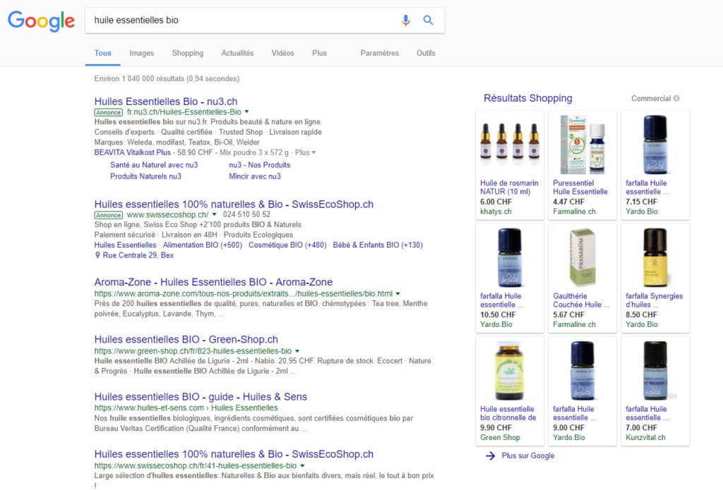 Huiles essentielles bio