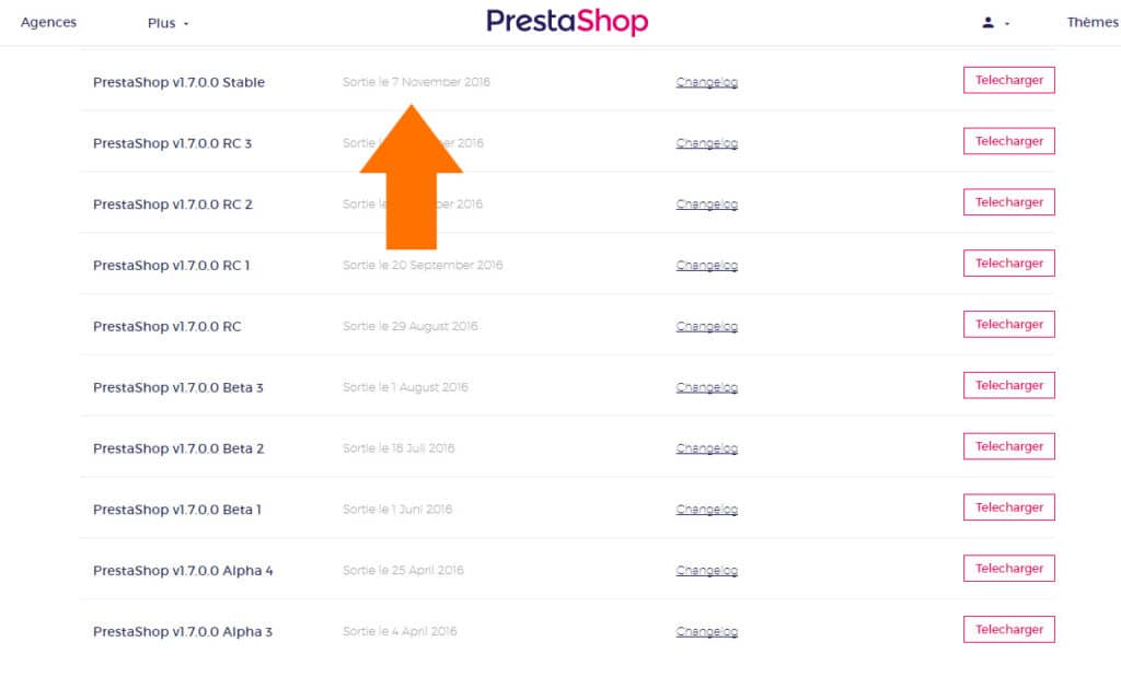 Prestashop 1.7 version stable