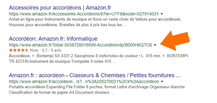 Amazon étoiles sur un accordéon
