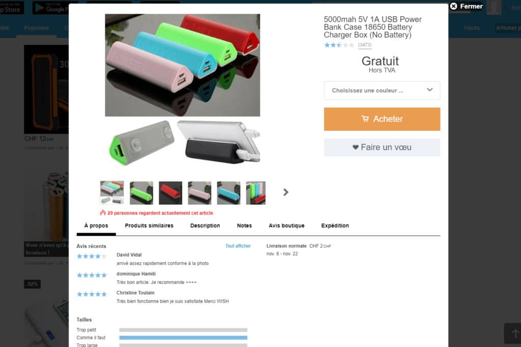 Batterie externe pour Iphone
