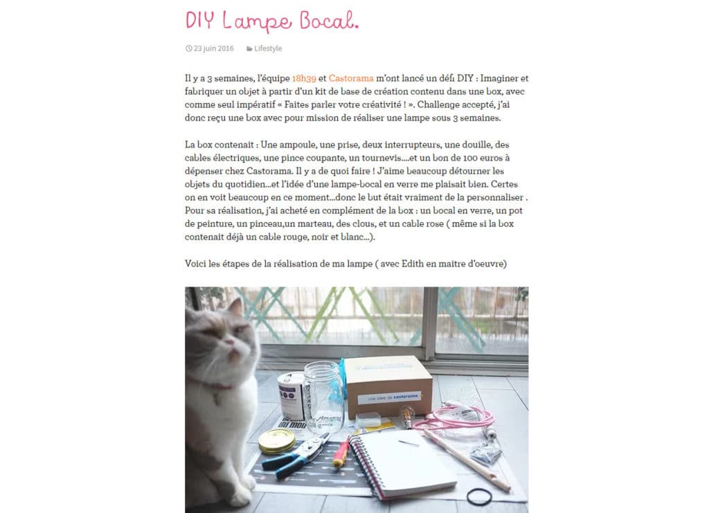 Contenu de blog