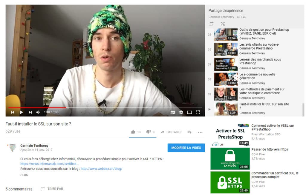 YouTUBE Germain Tenthorey