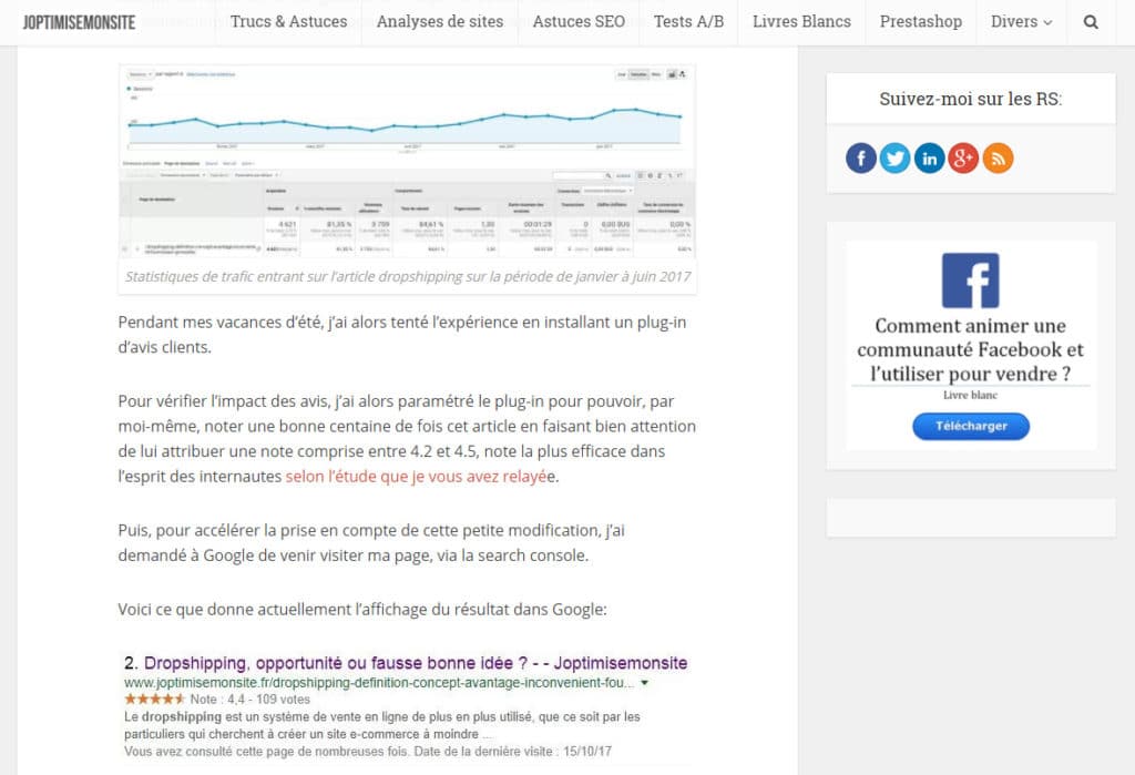Notation Google Factice