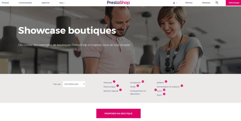 Showcase de Prestashop