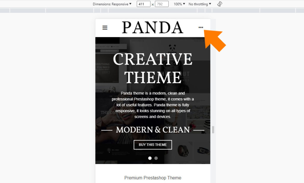 PrestaShop theme Panda