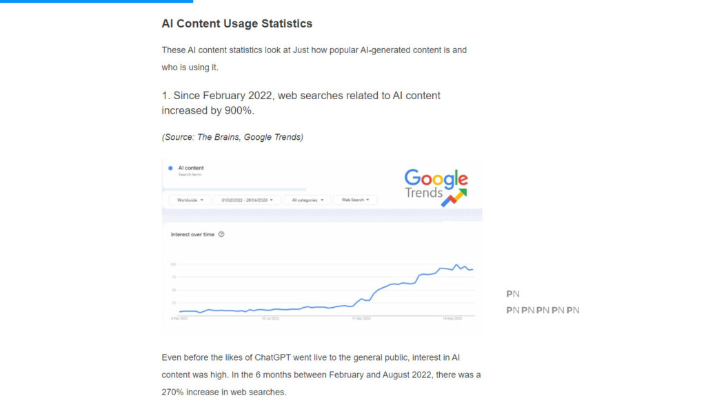 Génération de contenu par l'IA