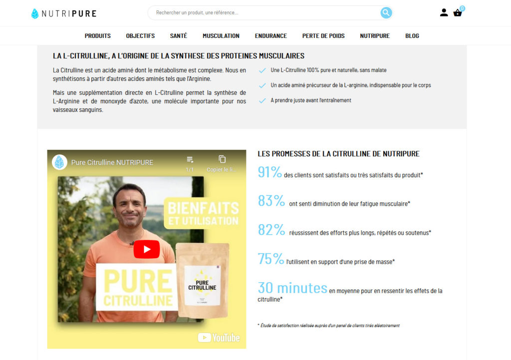 Fiche produit Nutripure (vidéo)