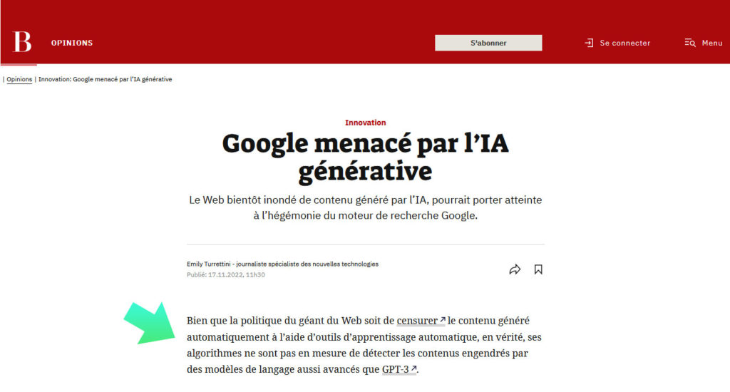 Google menacé par l'IA