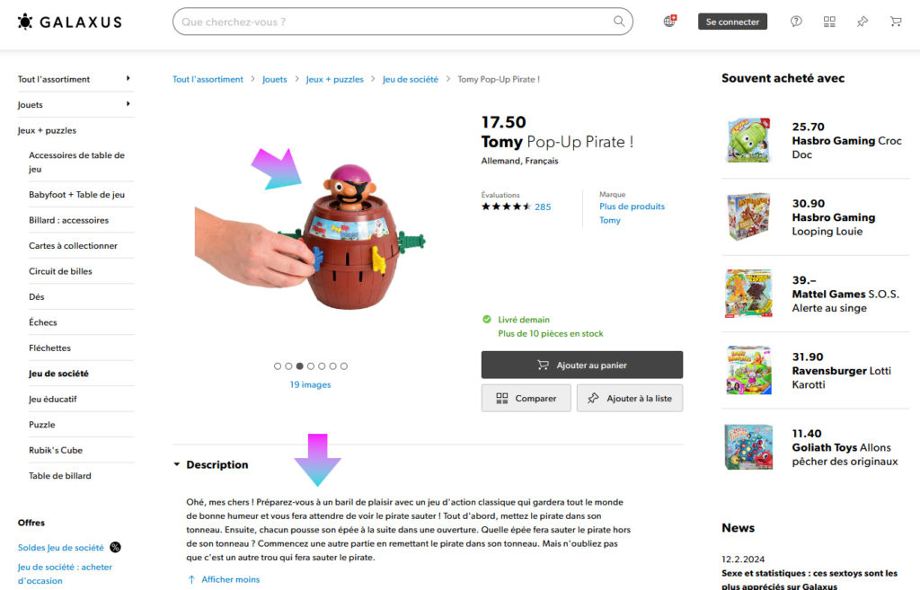 PrestaShop : fiche produit inspiration